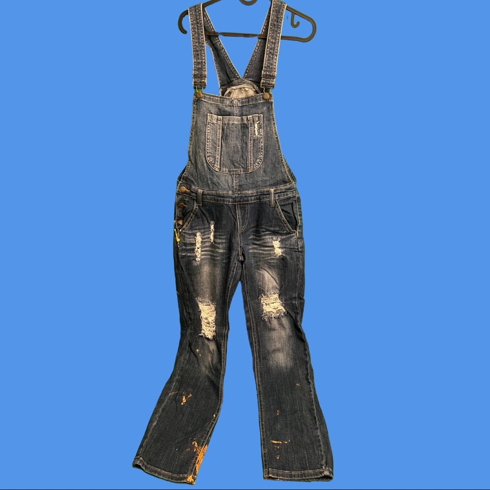 Machine Jeans Paint Splattered 🎨 Overalls